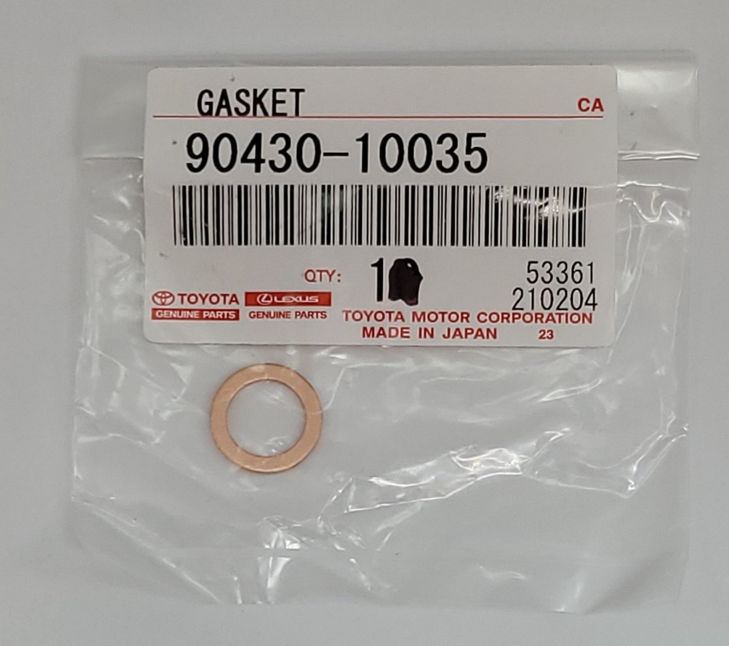 Genuine gasket Toyota 9043010035