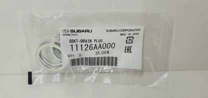 Genuine Subaru 5X Drain Plug Gasket for Forester, Impreza and Liberty 11126AA000